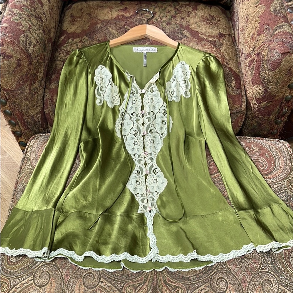 Free People Silk Blouse XS